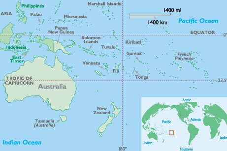 South Pacific Map